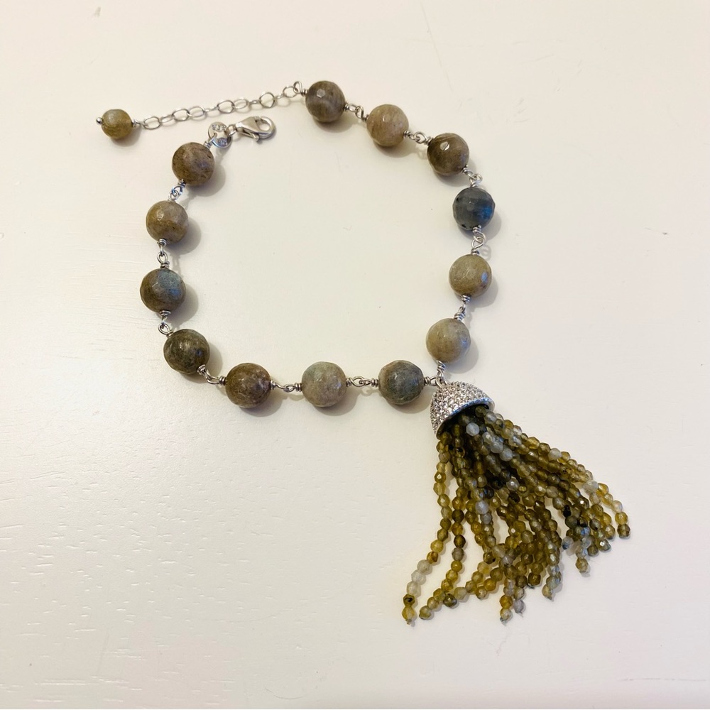 Stella Picciotto Labradorite Tassel Bracelet